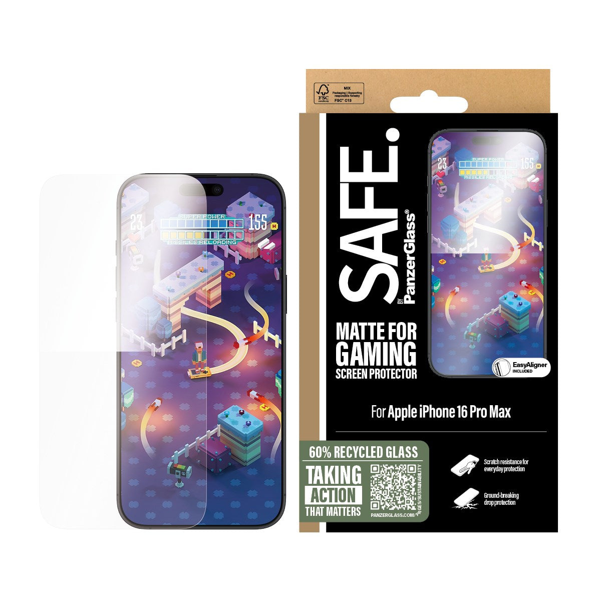 SAFE. by PanzerGlass® Gaming Skærmbeskyttelse iPhone 16 Pro Max | Ultra-Wide Fit